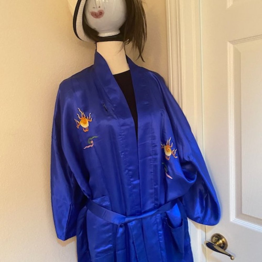 Satin Blue robe